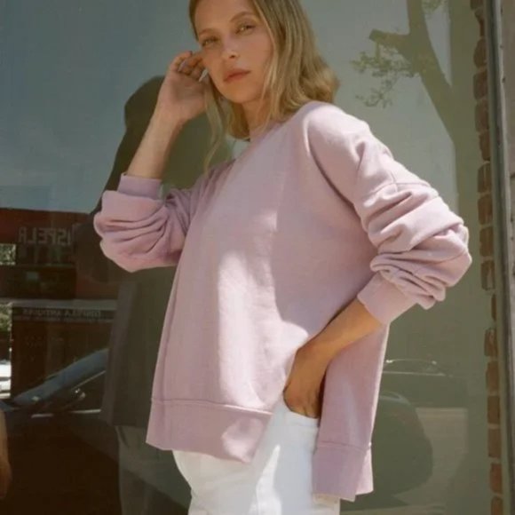 Bliss and Mischief Tops - Bliss and Mischief Slouchy Sweatshirt Pink